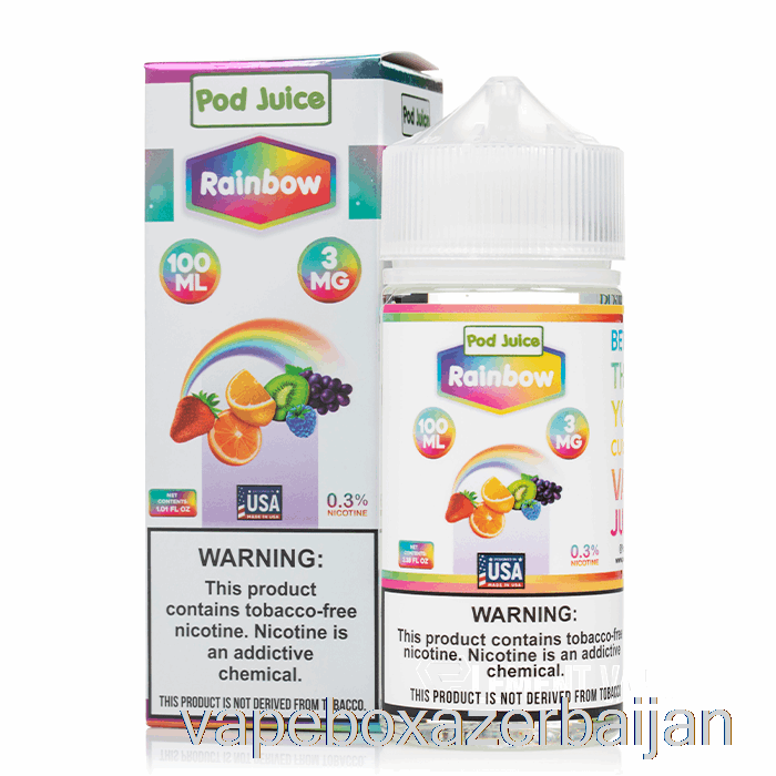 Vape Baku Rainbow - Pod Juice - 100mL 12mg